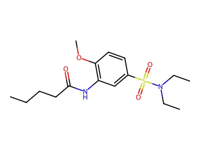 N-[5-(diethylsulfamoyl)-2-methoxyphenyl]pentanamide structure