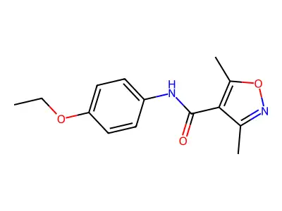 N-(4-ethoxyphenyl)-3,5-dimethyl-1,2-oxazole-4-carboxamide structure
