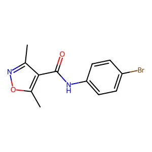 N-(4-bromophenyl)-3,5-dimethyl-1,2-oxazole-4-carboxamide structure