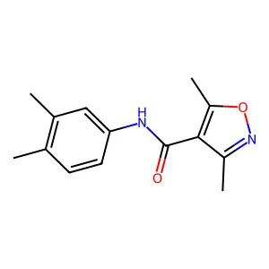 N-(3,4-dimethylphenyl)-3,5-dimethyl-4-isoxazolecarboxamide structure
