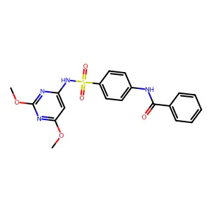 N-{4-[(2,6-dimethoxypyrimidin-4-yl)sulfamoyl]phenyl}benzamide structure