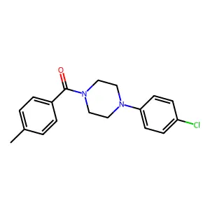 [4-(4-Chlorophenyl)piperazin-1-yl]-(4-methylphenyl)methanone structure