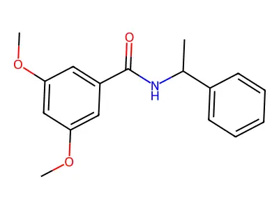 3,5-dimethoxy-N-(1-phenylethyl)benzamide structure