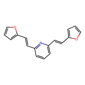 Pyridine, 2,6-bis[2-(2-furanyl)ethenyl]- structure