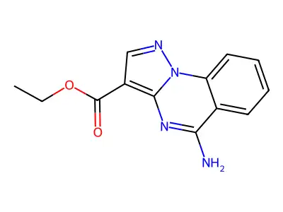 Ethyl 5-aminopyrazolo(1,5-a)quinazoline-3-carboxylate structure