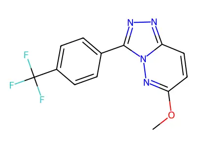 6-Methoxy-3-[4-(trifluoromethyl)phenyl][1,2,4]triazolo[4,3-b]pyridazine structure