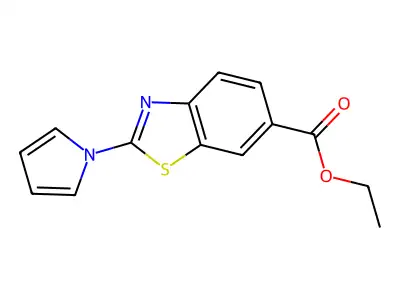 Ethyl 2-(1H-pyrrol-1-yl)-1,3-benzothiazole-6-carboxylate structure