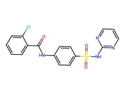2-Chloro-N-[4-(pyrimidin-2-ylsulfamoyl)-phenyl]-benzamide structure