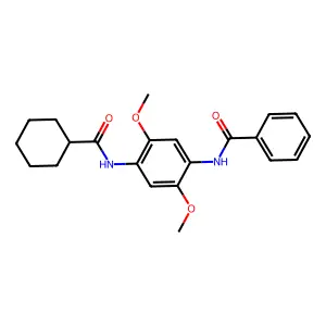 N-[4-(Cyclohexanecarbonyl-amino)-2,5-dimethoxy-phenyl]-benzamide structure