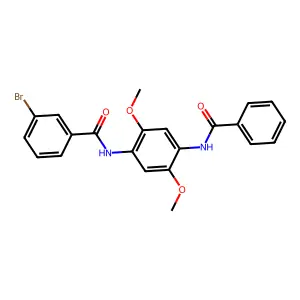 N-(4-benzamido-2,5-dimethoxyphenyl)-3-bromobenzamide structure