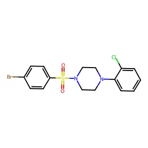 1-(4-Bromobenzenesulfonyl)-4-(2-chlorophenyl)piperazine structure