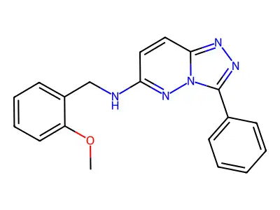 N-((2-Methoxyphenyl)methyl)-3-phenyl-1,2,4-triazolo(4,3-b)pyridazin-6-amine structure