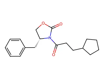 (R)-3-(3-Cyclopentyl-1-oxopropyl)-(1-phenylmethyl)-2-oxazolidinone structure