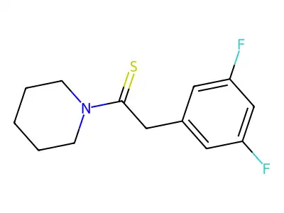 3',5'-Difluorobenzene acetyl piperidine thioamide structure