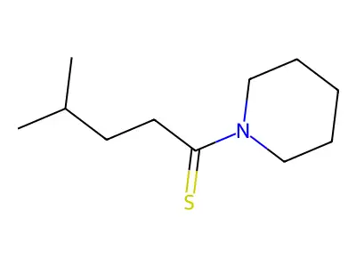 4-Methyl-1-(piperidin-1-yl)pentane-1-thione structure