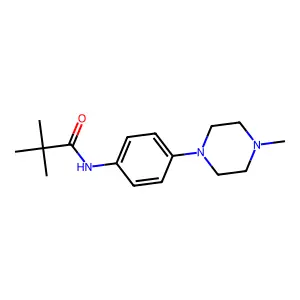 2,2-dimethyl-N-[4-(4-methylpiperazin-1-yl)phenyl]propanamide structure