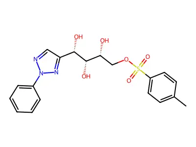 2,3,4-trihydroxy-4-(2-phenyl-2H-1,2,3-triazol-4-yl)butyl 4-methylbenzenesulfonate structure