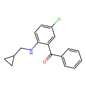 (5-Chloro-2-((cyclopropylmethyl)amino)phenyl)(phenyl)methanone structure