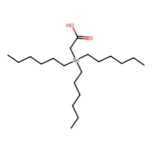 Stannane, acetoxytrihexyl- structure