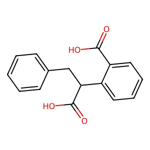 2-(1-Carboxy-2-phenylethyl)benzoic acid structure
