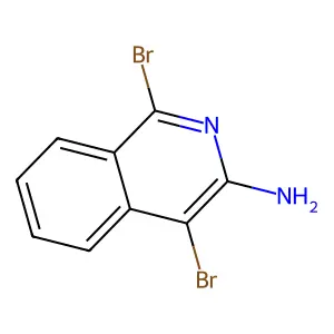 3-Amino-1,4-dibromoisoquinoline structure