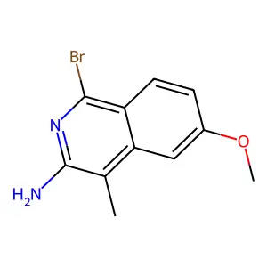 3-Isoquinolinamine, 1-bromo-6-methoxy-4-methyl- structure