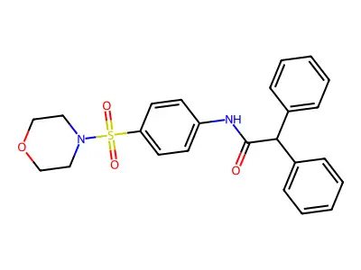 N-(4-morpholin-4-ylsulfonylphenyl)-2,2-diphenylacetamide structure