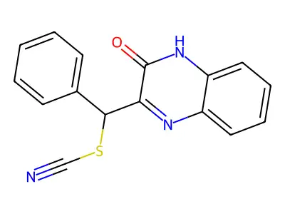 3-(alpha-thiocyanatobenzyl)quinoxalin-2-one structure