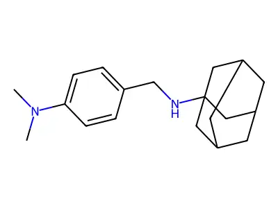 N-[4-(dimethylamino)benzyl]adamantan-1-amine structure