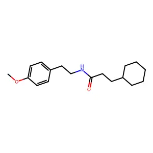 3-cyclohexyl-N-[2-(4-methoxyphenyl)ethyl]propanamide structure