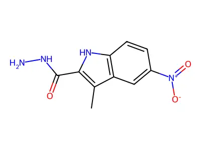 3-methyl-5-nitro-1H-indole-2-carbohydrazide structure