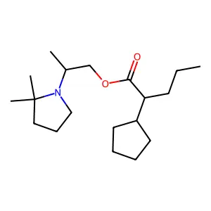 2-(2,2-Dimethyl-1-pyrrolidinyl)propyl 2-cyclopentylpentanoate structure