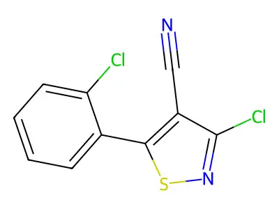 3-Chloro-5-(2-chlorophenyl)-1,2-thiazole-4-carbonitrile structure