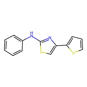 N-phenyl-4-thiophen-2-yl-1,3-thiazol-2-amine structure