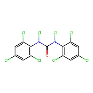 N,N'-dichlorobis(2,4,6-trichlorophenyl)urea structure
