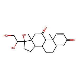 1,4-Pregnadien-17,20-beta, 21-triol-3,11-dione structure