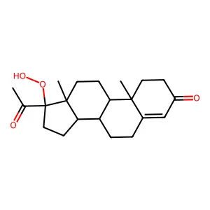 17alpha-Hydroperoxyprogesterone structure