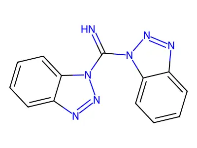 di(1H-benzo(d)(1,2,3)triazol-1-yl)methanimine structure