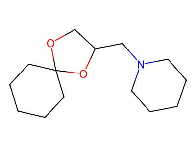 1-(1,4-Dioxaspiro[4.5]dec-2-ylmethyl)piperidine structure