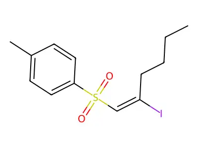 1-[(1E)-2-iodohex-1-ene-1-sulfonyl]-4-methylbenzene structure