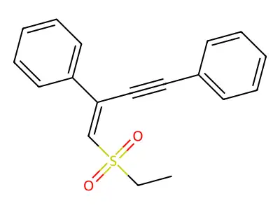 (4-Ethylsulfonyl-3-phenylbut-3-en-1-ynyl)benzene structure