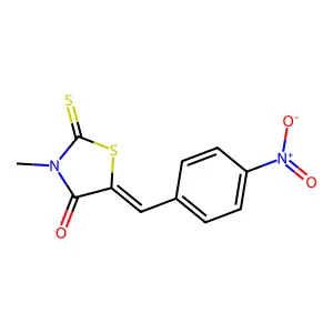 3-Methyl-5-[(4-nitrophenyl)methylidene]-2-sulfanylidene-1,3-thiazolidin-4-one structure