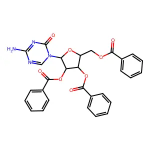 5-Azacytidine,3',5'-tribenzoate structure