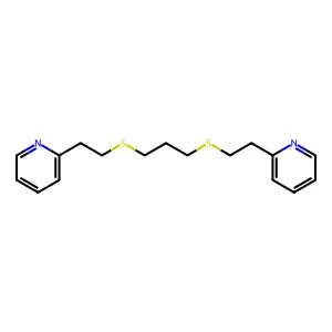 2,2'-[Propane-1,3-diylbis(sulfanediylethane-2,1-diyl)]dipyridine structure
