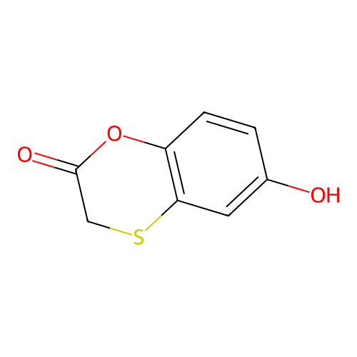 6-hydroxy-1,4-benzoxathiin-2(3H)-one structure