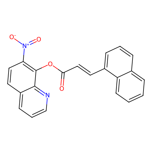 2-Propenoic acid, 3-(1-naphthalenyl)-, 7-nitro-8-quinolinyl ester structure