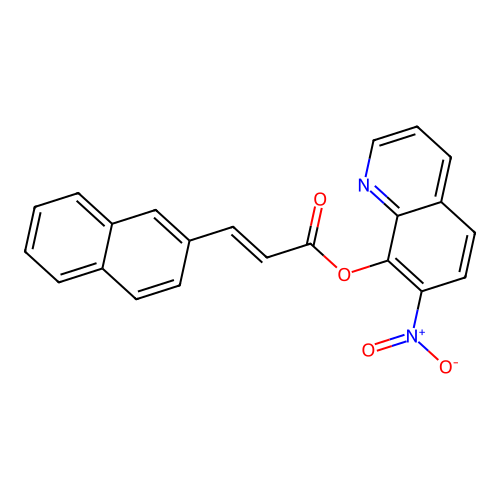 2-Propenoic acid, 3-(2-naphthalenyl)-, 7-nitro-8-quinolinyl ester structure