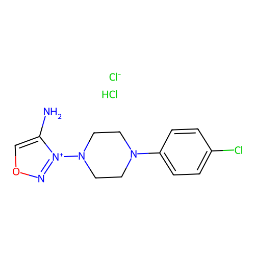 Sydnone imine, 3-(4-(p-chlorophenyl)-1-piperazinyl)-, dihydrochloride structure