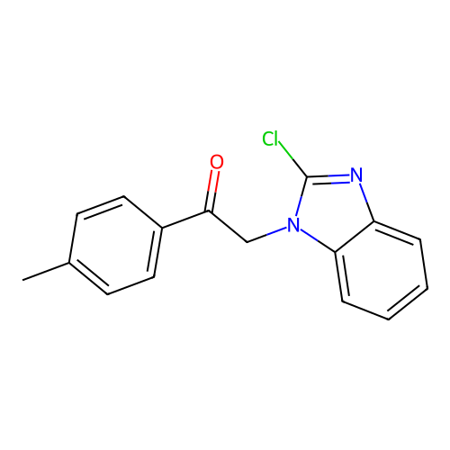 2-(2-Chlorobenzimidazol-1-yl)-1-(4-methylphenyl)ethanone structure