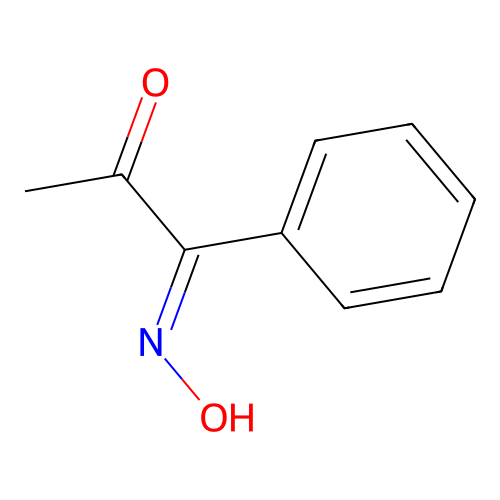 (1E)-1-hydroxyimino-1-phenylpropan-2-one structure